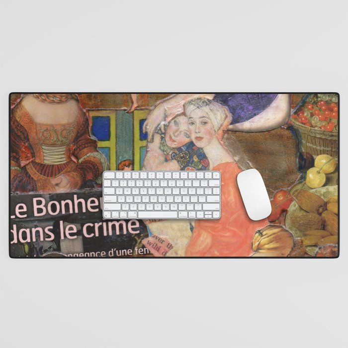 Bonheur dans le crime Collage Desk Mat