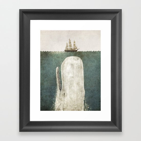 The Whale - vintage option Framed Art Print