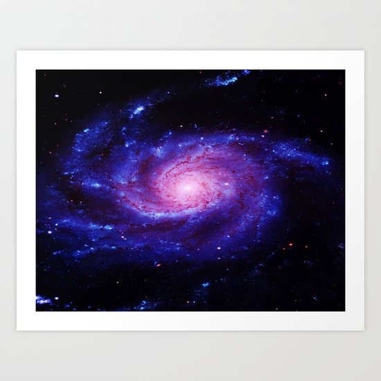 Spiral gAlAxy : Purple Blue Art Print