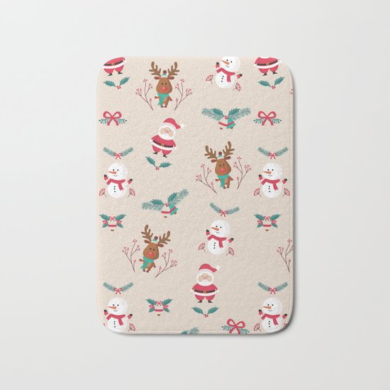 Christmas Puppets Bath Mat