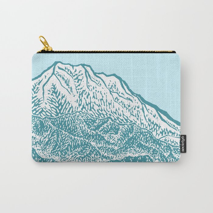 Distant Snow- 遠雪 : linocut Carry-All Pouch