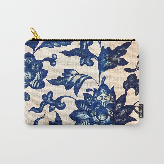 Blue Oriental Vintage Tile 06 Carry-All Pouch