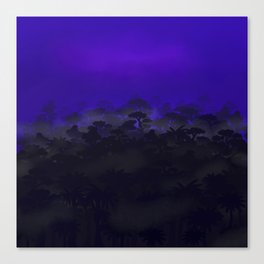 Cloudy forest Canvas Print