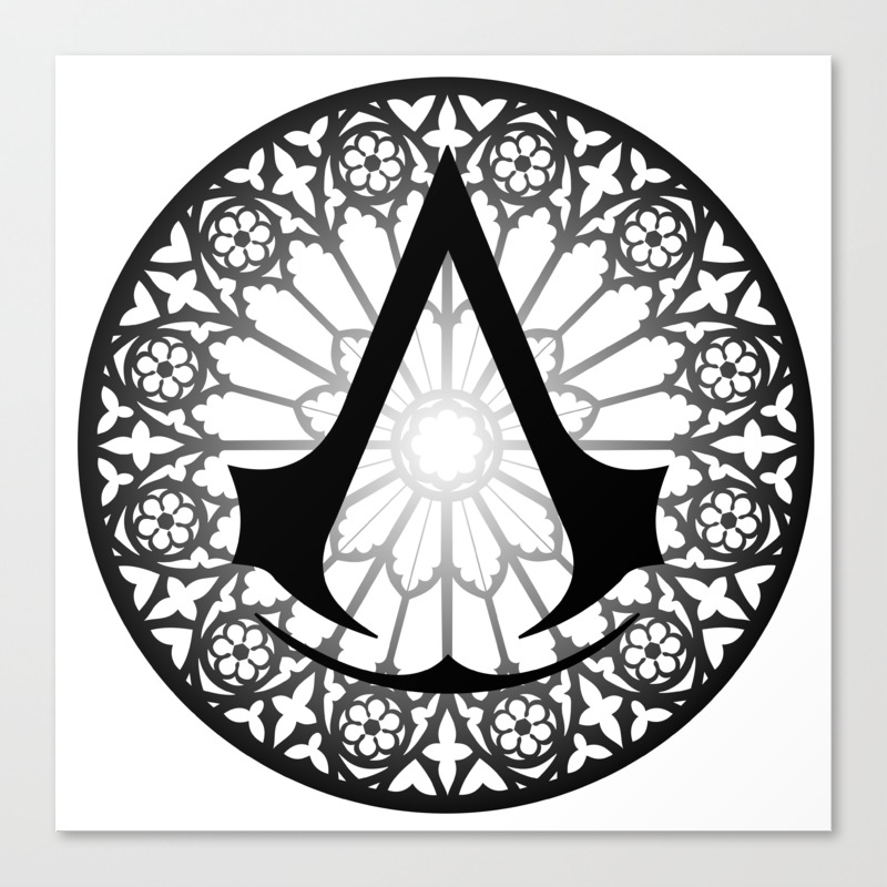 Goede Assassin's Creed Logo Notre Dame Canvas Print by whysofabbro WC-32