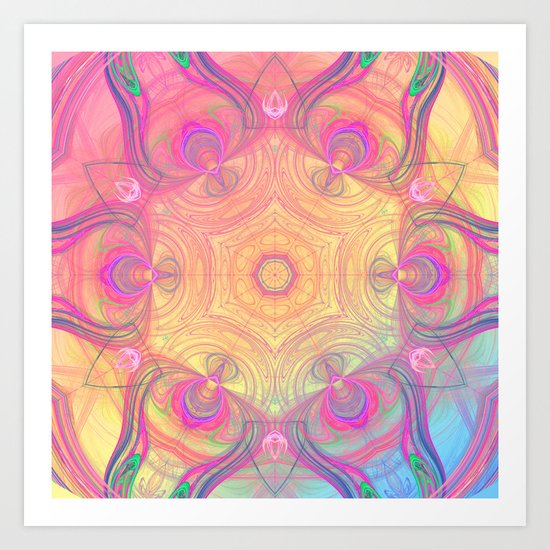 Psychedelic Kaleidoscope Art Print