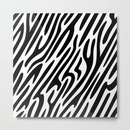 Zebra Skin Stripes Metal Print