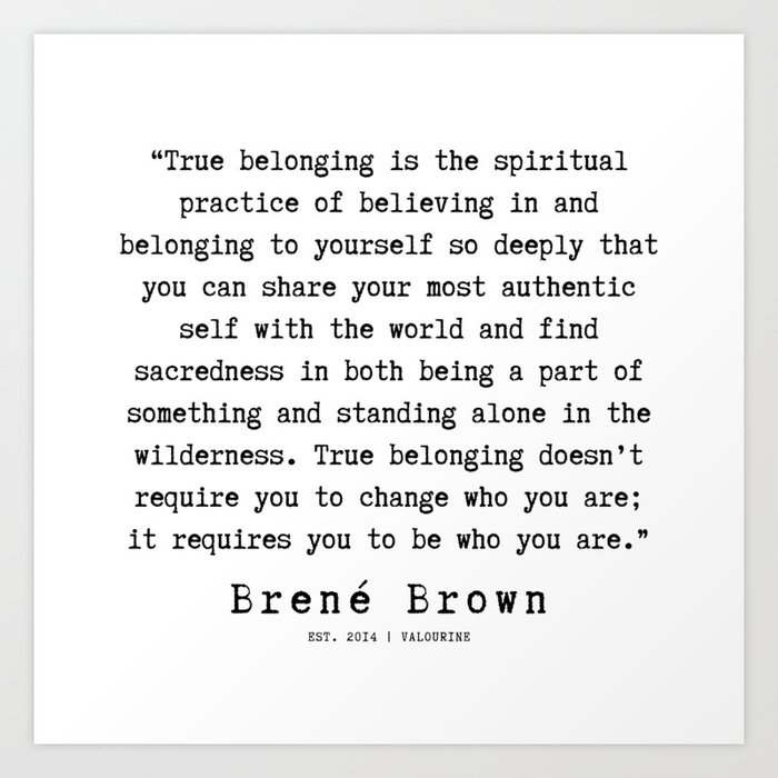 21 190911 Brene Brown Quote Art Print By Quotesandsayings Society6