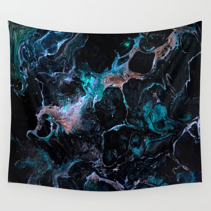 Metallic Space Wall Tapestry