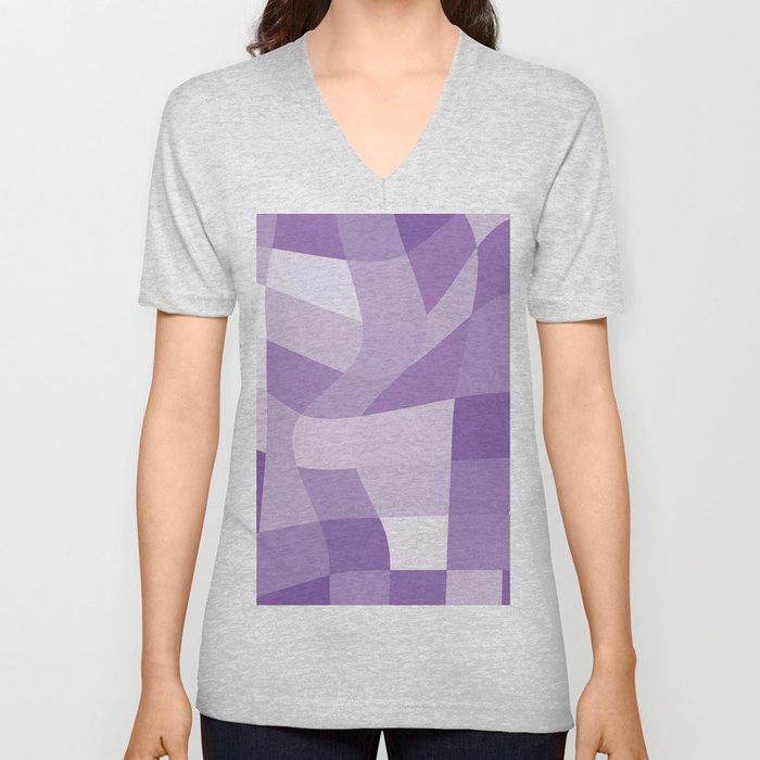 Purple illusion V Neck T Shirt