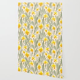 Daffodil Pattern Wallpaper | Yellow, Daffodils, Plant, Market, Orange, Floral, Flowers, Nature, Meadow, Flower 
