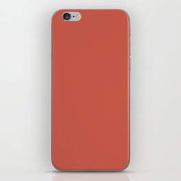 Cedar Chest Orange Brown Solid Color Popular Hues Patternless Shades of Tan Brown Hex #C95A49 iPhone Skin