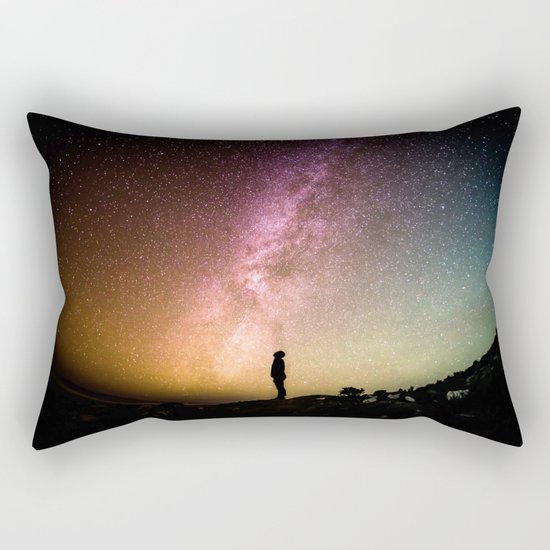 silhouette man stars Rectangular Pillow
