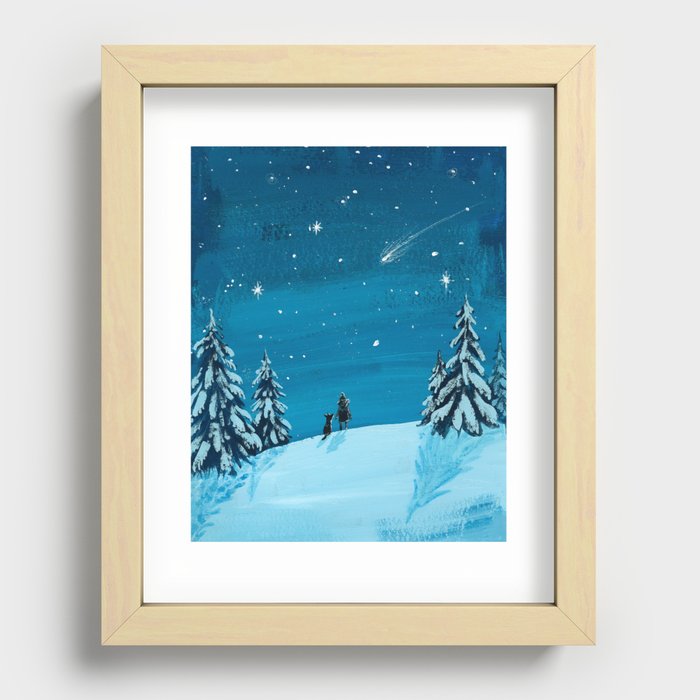 Winter Night Recessed Framed Print