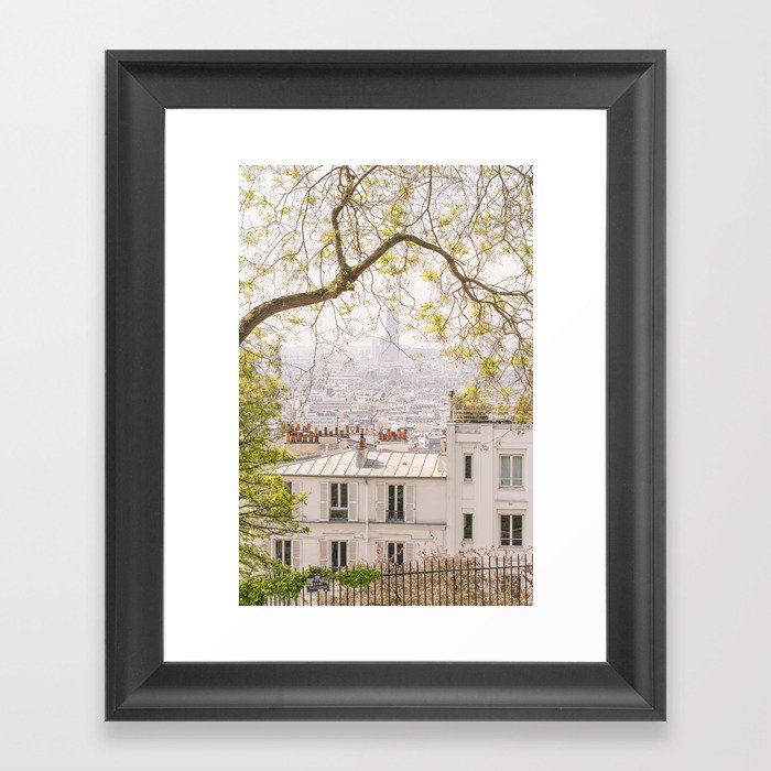 Paris city from Montmartre Framed Art Print