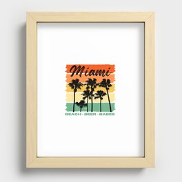 Miami - Beach Beer Babes Recessed Framed Print