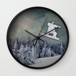 The Snowboarder Wall Clock