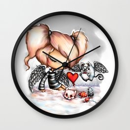 Goth Girl Dreams - Dark but Cute Wall Clock