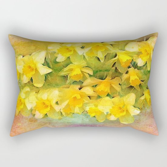 A Little Bit of Spring - Painterly Rectangular Pillow
