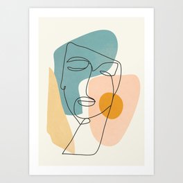 Abstract Face 25 Art Print