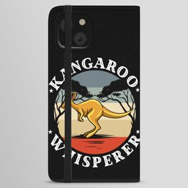 Kangaroo Red Australia Animal Funny iPhone Wallet Case