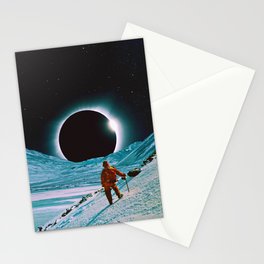 The Explorer - Space Collage, Retro Futurism, Sci-Fi Stationery Card