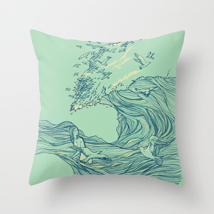 Ocean Breath Throw Pillow