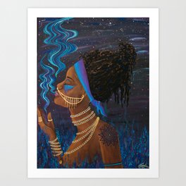 Rök ~ Goddess of Smoke & Stars Art Print