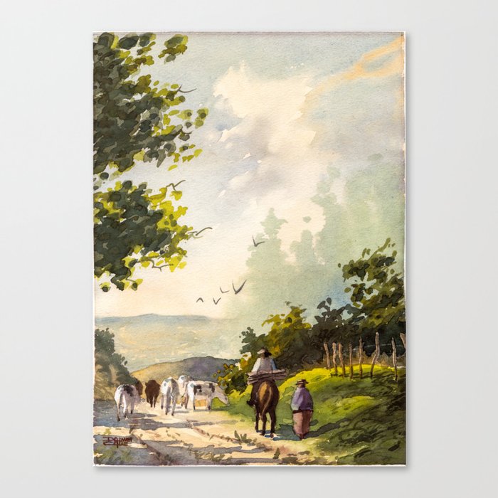 Andean road Canvas Print