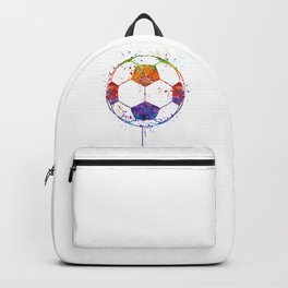 Soccer Ball Watercolor Sports Art Backpack