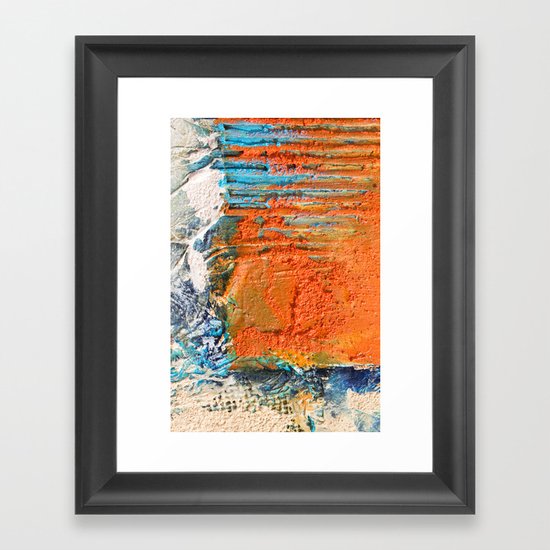 OPUS VARIAE I - Abstract mixed-media painting Framed Art Print