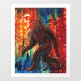 Bigfoot Colorful Moon Kunstdrucke