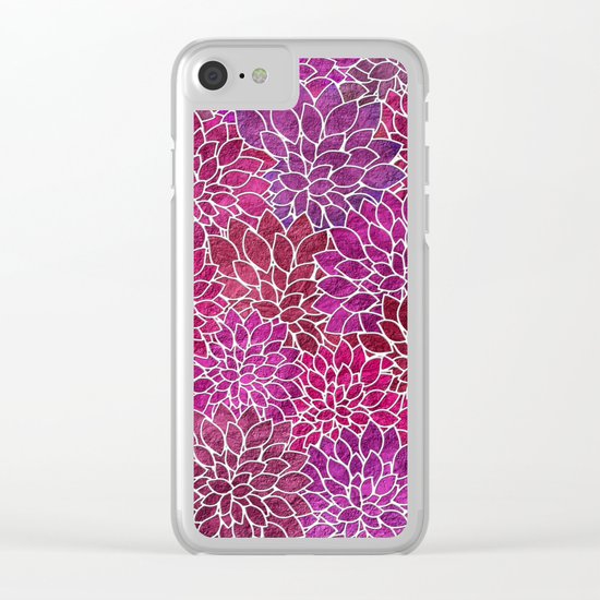 Floral Abstract 18 Clear iPhone Case