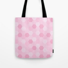 Pink Hexagon polygon pattern. Digital Illustration background Tote Bag