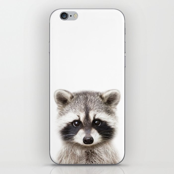 Baby Raccoon, Woodland Animals, Kids Art, Baby Animals Art Print By Synplus iPhone Skin