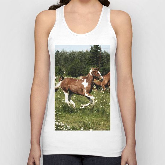 Spring Horse Run Unisex Tank Top