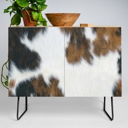 Hygge Rust Cowhide in Tan + White  Credenza