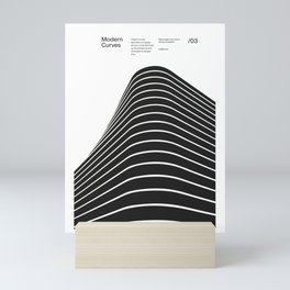 Modern Curves 03, Modern Architecture Design Poster, minimalist interior wall decor, Modern Art, Print, Typographic, Helvetica Neue Mini Art Print