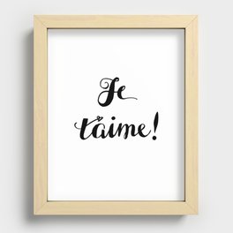 Je t'aime Recessed Framed Print