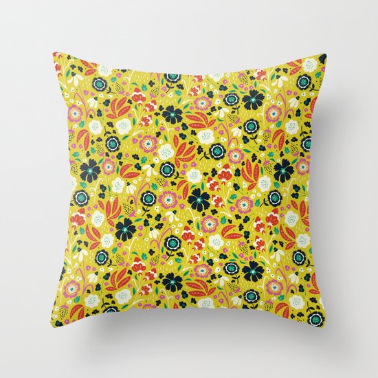 Flourishing Florals Throw Pillow