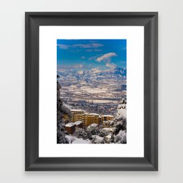 Down The Valley, To The Mountains Framed Art Print