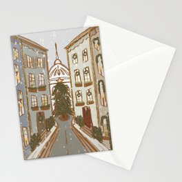 It’s Christmas time in the city Stationery Cards
