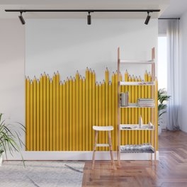 Pencil row / 3D render of very long pencils Wall Mural