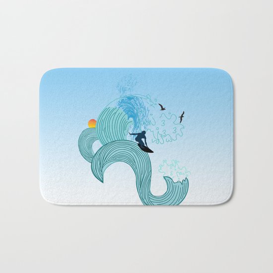 surfing 4 Bath Mat