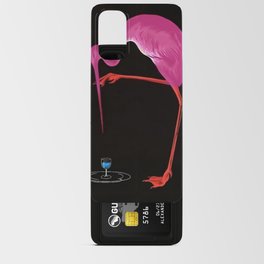 Rare Aperitif pink flamingo Xérez-Quina-Ruiz 1905 liquor alcoholic beverage vintage poster in yellow lettering poster / posters Android Card Case