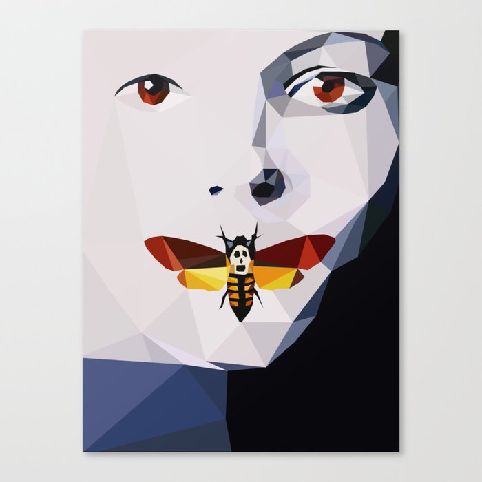 Silence of the Lambs - Low Poly Canvas Print