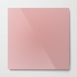 Chalky Pastel Pink  Solid Color Metal Print