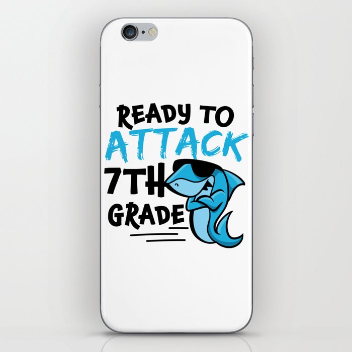 Ready To Attack 7th Grade Shark iPhone Skin