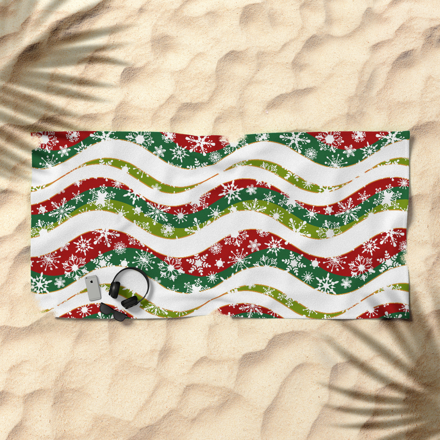 Christmas Waves And Snowflakes Beach Towel By Ibelieveimages Society6 I have sewn a traditional swedish linen hanging tab into the towel's hem for ease of. christmas waves and snowflakes beach towel by ibelieveimages