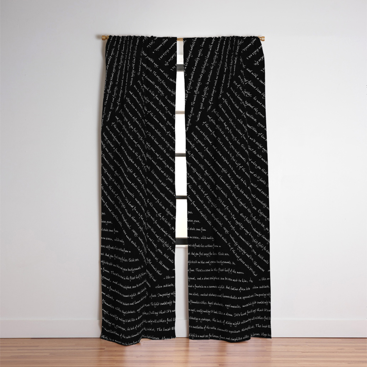 Writer Text Black Blackout Curtain By Roxart Society6