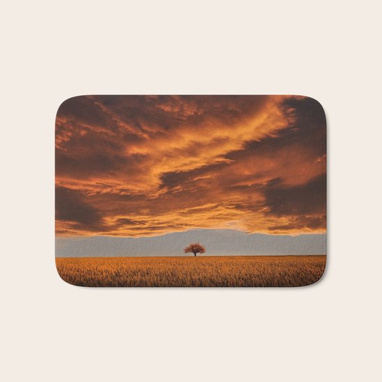 Paysage orange Bath Mat